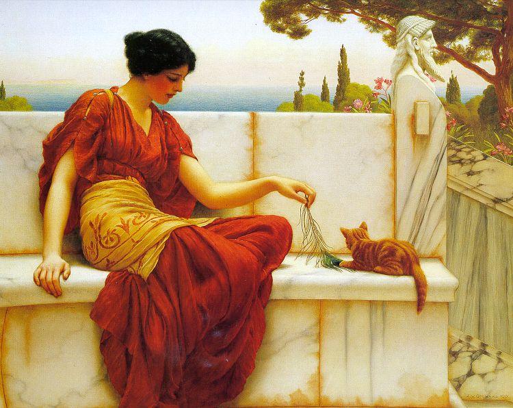 John William Godward The Tease oil painting picture